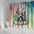 thumbnail image 4 of Happy Easter Yorkshire Terrier with Bunny Ear Headband and Flowers Shower Curtain Yorkie Dog Lover Gifts Waterproof Bathroom Bathtub Curtain - 13001, 4 of 5