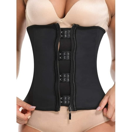 

QRIC Latex Waist Trainer Corset Underbust Sport Cincher Womens Workout Body Shaper