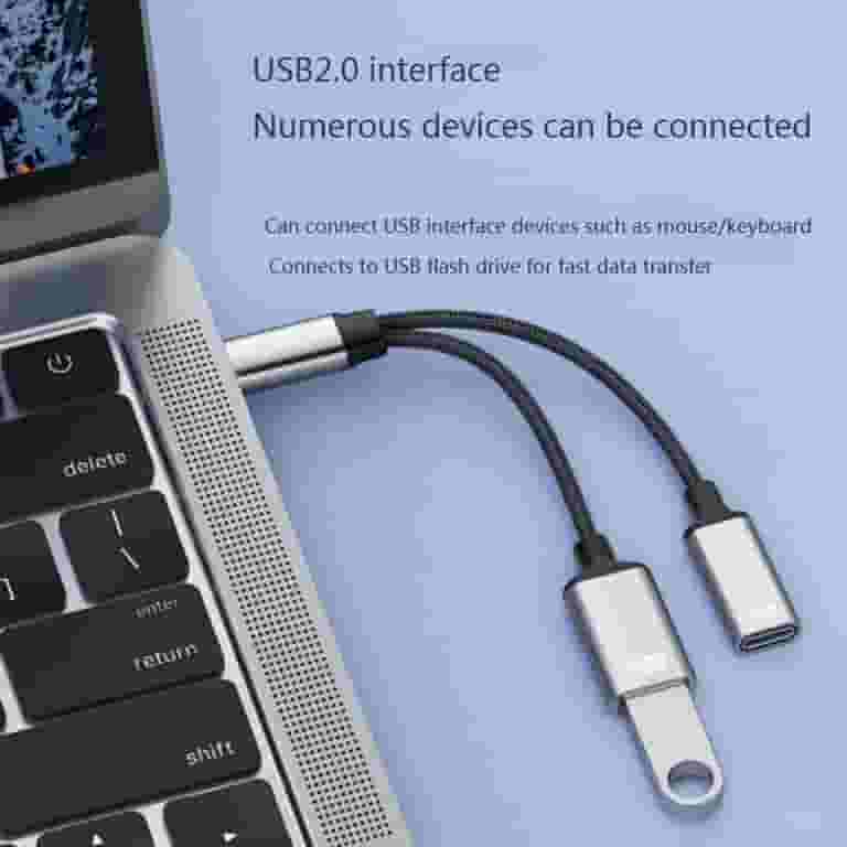 USB-C To USB 3.0 Adapter OTG Data Transfer - 5Gbps Speed, Aluminum, Compact Design