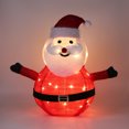 thumbnail image 3 of Muñeco de nieve iluminado, luz de muñeco de nieve brillante plegable para decoración de Navidad de patio de césped al aire libre, 3 of 8