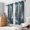 thumbnail image 2 of Yayeee Window Curtains Set of 2 for Living Room Light Filtering 63"x42", Lightning Pattern, 2 of 7