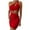 Red, variant on Kaemgyyd One-Shoulder Dress for Women Fashion Sleeveless Hollow out Party Club Midi Dresses Bodycon Ruched Night out Dress