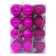 thumbnail image 2 of Twfbrm 24ct 30mm/1.17" Christmas Tree Balls Ornaments, Colored Shatterproof Plastic Decorative Hanging Baubles for Xmas Tree Decor Holiday Party Wedding Christmas Decorations (Hot Pink), 2 of 3