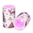 thumbnail image 7 of Yayeee Flameless Candles with Remote Flickering Battery Operated Multi Color Changing, Beige Christmas Forest, 7 of 7