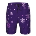 thumbnail image 3 of Fotbe Crystal Purple Snowflake Trajes de Baño Estampados para Hombre, Shorts de Verano de Secado Rápido, Ropa de Playa, Bañadores-Large, 3 of 6
