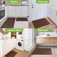thumbnail image 4 of Woven Sisal Style Kitchen Rug Set - 2PCS (17x47 & 17x29), Farmhouse Style, Non-Printed Surface, Non-Slip, Machine Washable, Brown, 4 of 6