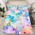thumbnail image 2 of jejeloiu Lovely Axolotl Salamander Twin Sheet Sets,Watercolor Ink Painting Twin Fitted Sheet,Abstract Aesthetic Art Flat Sheet For Teens,Ultra Soft Home Decor,3 Pieces, 2 of 7