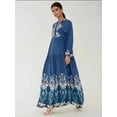 thumbnail image 6 of Printed Long Sleeve Viscose Maxi Dress, 6 of 7
