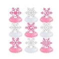 thumbnail image 4 of FVDPWYE 9 Pieces Winter Snowflake Honeycomb Centerpieces for Table for Cabinet Hotel pink, 4 of 8