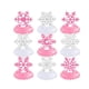 thumbnail image 4 of 9 centros de mesa de nido de abeja con forma de copos de nieve: decoraciones 3D para el invierno rosa, 4 of 8