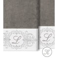 thumbnail image 2 of Authentic Hotel and Spa  100% Turkish Cotton Monica 2PC Embellished Bath Towel Set Dark Gray K, 2 of 3