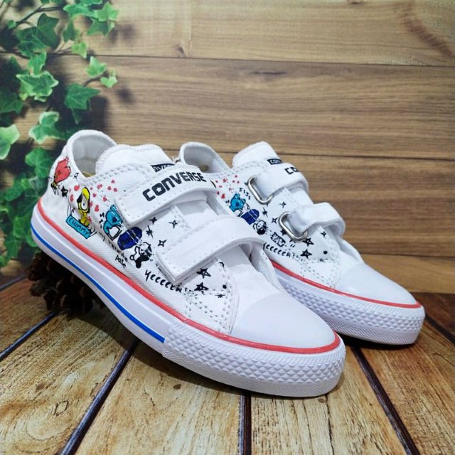 Ready 5colours)) CONVERSE zapatos para niños zapatos para niñas zapatos de niño CONVERSE zapatos escolares para niños BTS BT21