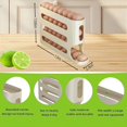 thumbnail image 3 of Egg Holder for Fridge, Egg container for refrigerator, Space-Saving Automatic Rolling Eggs Dispenser, 4 Tiers Fridge Egg Rack for Refrigerator Holds up to 30 pcs, 3 of 9