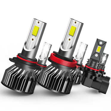 QIPEIZSP Compatible For Dodge Ram Projector 2013-2015 Led Headlights 9005 9012 Fog 9145 Bulbs 6 Pcs