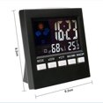 thumbnail image 2 of LCD Digital Weather Station Thermometer Hygrometer Household Temperature Humidity Meter Snooze Alarm Clock Time Dates Weather Forecast Backlight, 2 of 6