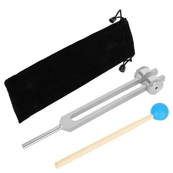 Aluminum Alloy Tuning Forks,111Hz Tuning Fork with Hammers for Nervous System Testing Sound Healing Therapy,Silver