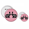 thumbnail image 1 of Black Rabbits Animal Outline Natural Pins  Badge Button Design Kit Craft Sets, 1 of 3