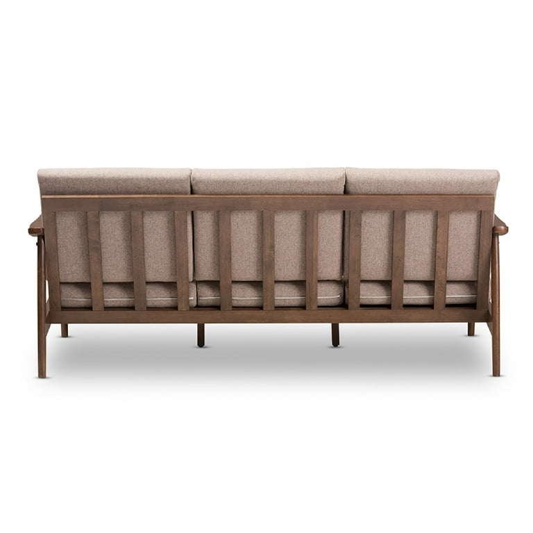 Baxton Studio Venza Mid-Century Modern Walnut Wood Light Brown