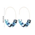 thumbnail image 4 of Aretes colgantes en forma de U Sonducket estampado de leopardo acrílico elegantes para niñas Azul 20Conjunto, 4 of 6
