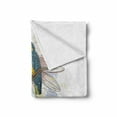 thumbnail image 2 of Tropical Soft Flannel Fleece Blanket, Parrot Bird Sitting on Dahlia Daisy and Hibiscus Flower Bouquet Brushstroke Effect, Cozy Plush for Indoor and Outdoor Use, 60" x 80", Multicolor, by Ambesonne, 2 of 6