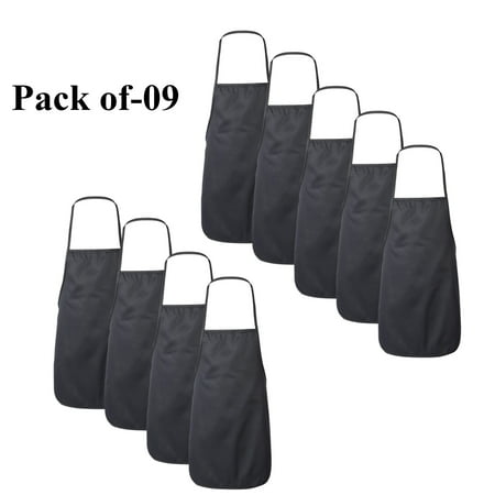 

Liberty Bags - Butcher Apron for Kitchen Unisex | Bib 5.5 oz Chicken Apron Black Color | 9 Pack Size (20 W x 24 H)