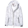 thumbnail image 2 of Baberdicy Women's Printed Waterproof Jacket, Double Layer Hooded Raincoat for Autumn , Maple-Print Rain Jacket, Windproof Hiking Shell, Fall Outdoor Coat White L, 2 of 5