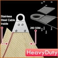 thumbnail image 3 of Colourtree 10' x 12' x 15.6' Grey Right Triangle Size Super Ring Sun Shade Sail CTAWTN Canopy Awning Shades for Patio - Commercial Heavy Duty - 260 GSM - 5 Years Warranty, 3 of 10