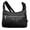 Black-2 Entry, variant on Women's Leather Medium Cross Body Purse Shoulder Ladies Handbag with Many Pockets