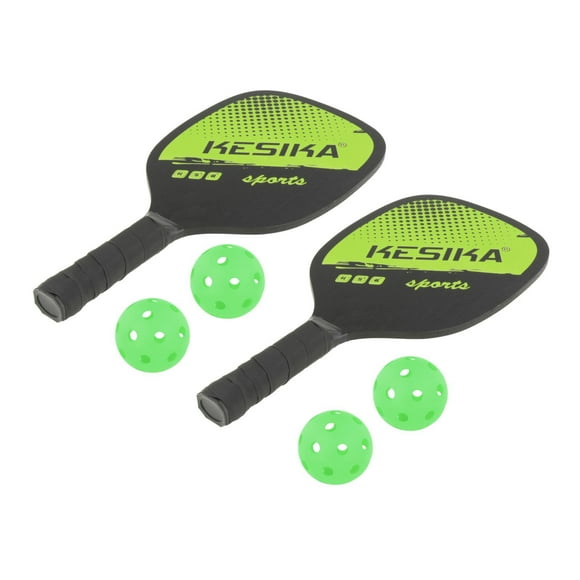 Pickleball Paddles Set of 2 with Portable Lightweight Comfort Grip Green