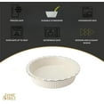 thumbnail image 4 of Thyme & Table Pie Dish and 2-Piece Ramekin Set, White Ribbed Ceramic, 4 of 10