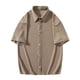 thumbnail image 2 of pstuiky camisetas para hombre, Camisa informal de manga corta con estampado de rayas y cuello vuelto para hombre camisetas de hombre xxxl, 2 of 6