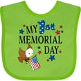 thumbnail image 3 of Inktastic My First Memorial Day Eagle Boys or Girls Baby Bib, 3 of 4