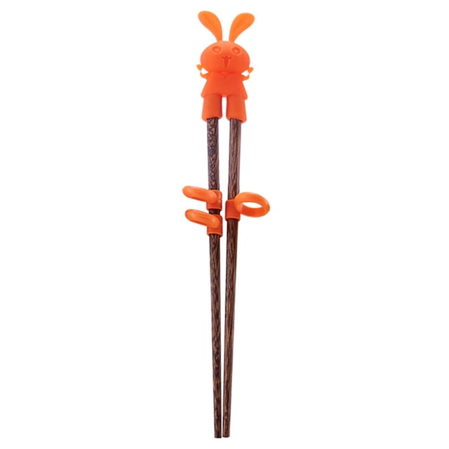 1 Pair Child Chopsticks Cartoon Reusable Tableware Set Non-Slip Hand-held Learning Chop Sticks for Beginner Toddlers Boys Girls No.4