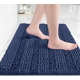 thumbnail image 1 of Alfombra de baño Yimobra, felpilla azul marino, 60 x 40 cm, antideslizante, 1 of 9