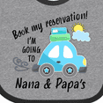 thumbnail image 4 of Inktastic Book My Reservation I'm Going to Nana and Papa's Boys or Girls Baby Bib, 4 of 4