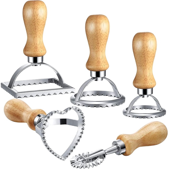 30*210cm Juego de sellos para ravioles de 5 piezas, juego de sellos para cortar ravioles, juego de cortadores de galletas para ravioles de primera calidad, utilizado para ravioles