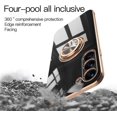 thumbnail image 6 of Electroplated Magnetic Ring Holder Case for Samsung Galaxy S23 5G, 360 Degree with Rotation Metal Anti-Drop Finger Ring Holder Magnet Car Holder Soft Slim Silicone Shockproof Cover - Black, 6 of 12