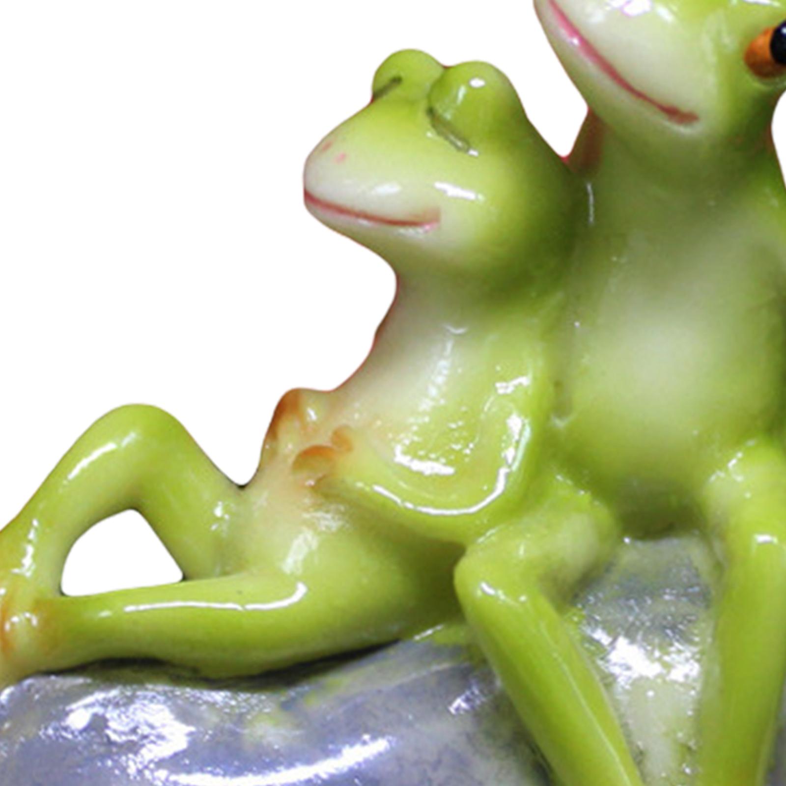 Operitacx Pair Couple Diving Frogs Desktop Decor Frog Decor Couples  Ornament Yoga Frog Figurines Outdoor Garden Animal Statues Animal Figures  Res