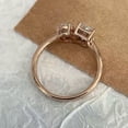 thumbnail image 4 of solitaire jewels 4CT Oval and Radiant Moissanite Toi Et Moi Engagement Ring For Women, 14K Rose Gold, 4 of 6