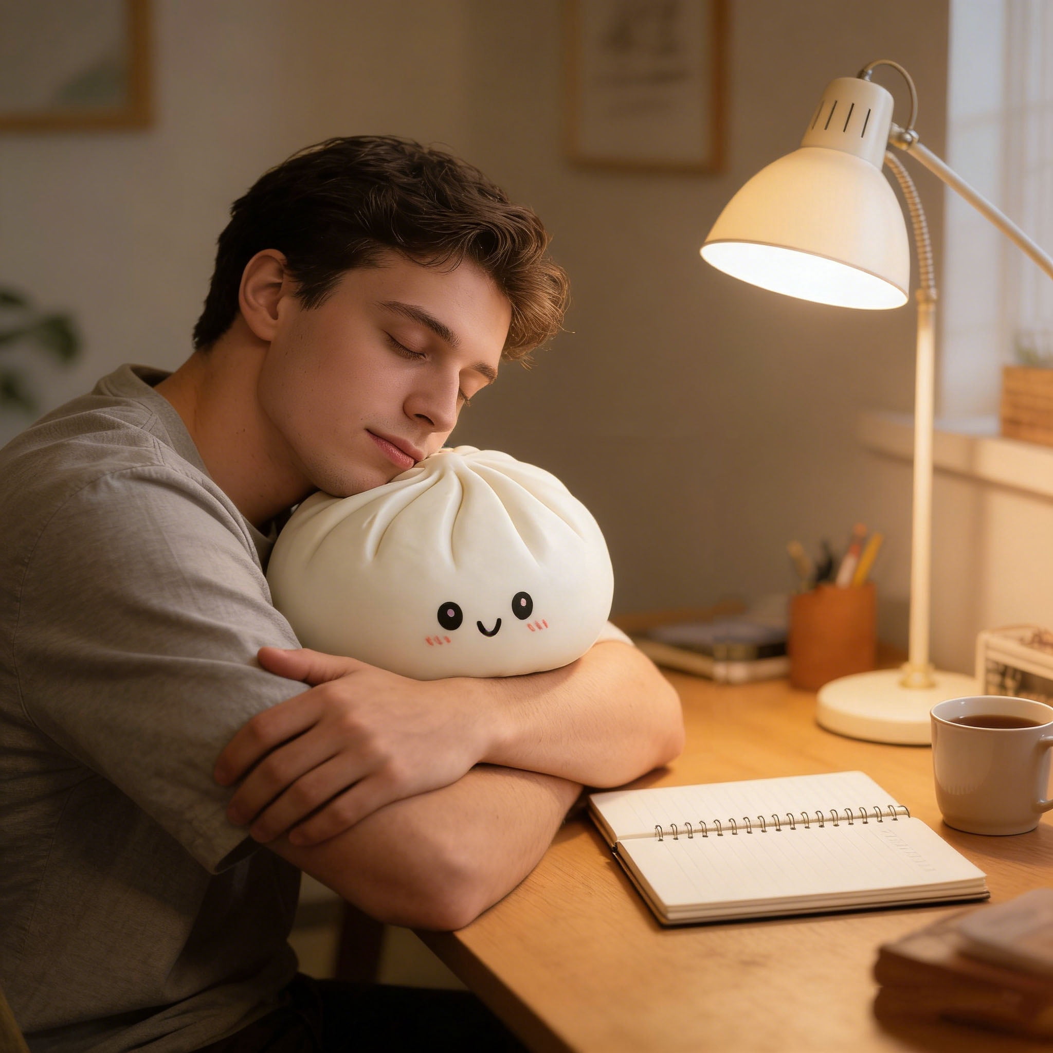 BBilaBu 6/10 Inch Jumbo Dumpling Stress Ball, Giant Dumpling Soft Squeeze Decompression Dough, Anxiety Relief Fidget Ball