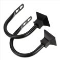 thumbnail image 2 of Juego de 10 Respaldos Metálicos Cuadrados para Cortinas Decorativas, Abrazaderas para Cortinas Montadas en la Pared para el Dormitorio, la Oficina Viene con Tornillos, Negro, 2 of 5