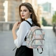 thumbnail image 6 of FORMRS Mini Backpack Purse for Women Travel Daypack Casual Shoulder Bag, Green Geometric, 6 of 7
