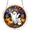 A, variant on Halloween Ghost Acrylic Suncatcher Flat Puzzle Hanging Window Decor Round Panel with Pumpkin Graveyard and Dog Scene