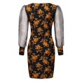 thumbnail image 4 of Viikei Plus Size Long Sleeve Dress for WomenV-Neck Vestido Corto Estampado Holiday Midi Dresses, 4 of 6
