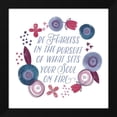 thumbnail image 2 of Noonday Design 15x15 Black Modern Wood Framed Wall Art Titled - Fierce Girl IV Fearless, 2 of 6
