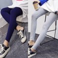 thumbnail image 6 of Womens Autumn Winter Ribbed Knit Striped Leggings Solid Color Warm Lining Opaque Elastic Slim Tights Skinny Pants, 6 of 19