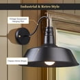 thumbnail image 2 of DELight Retro Vintage Industrial Barn Style Light Wall Sconce Wall-mounted Metal Shade Gooseneck 14", 2 of 8