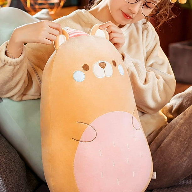 Almohada de felpa de animal de peluche Meskcv 17,7 pulgadas oso