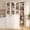 White, variant on Homieasy 80'' Tall Pantry Storage Cabinet with Glass Doors, 6-Tier Floor Standing Cupboard with Adjustable Shelves for Kitchen, Dining Room, Nature