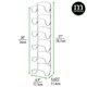 thumbnail image 4 of Soporte para toallas mDesign Hyde Collection, 6 niveles, acero cromado, 4 of 9
